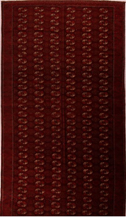 Turkman Red Hand Knotted 101 X 177 Area Rug 400-17232 Image 0