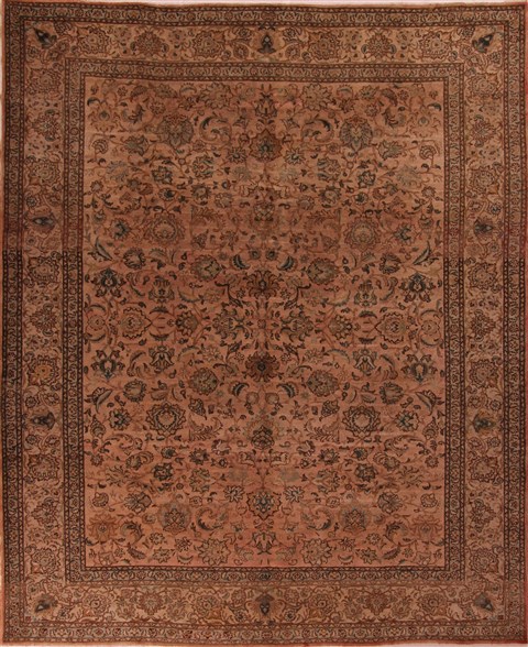Tabriz Purple Hand Knotted 911 X 121  Area Rug 400-17233 Image 0