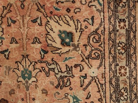 Tabriz Purple Hand Knotted 97 X 132 Area Rug 400-17234 Image 17