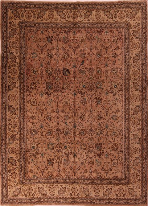 Tabriz Purple Hand Knotted 97 X 132 Area Rug 400-17234 Image 0