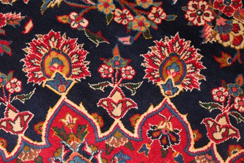 Kashan Blue Hand Knotted 108 X 156 Area Rug 400-17235 Image 10