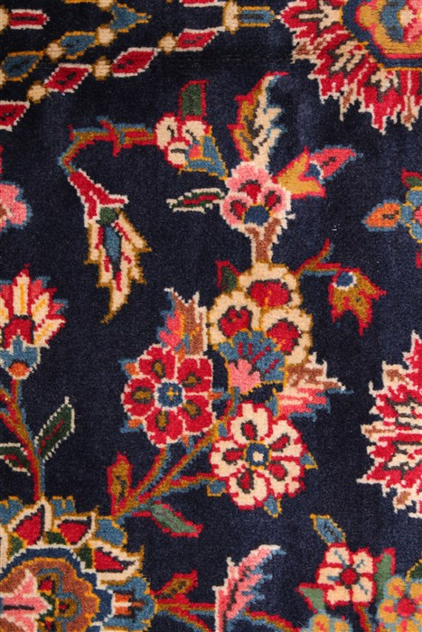 Kashan Blue Hand Knotted 108 X 156 Area Rug 400-17235 Image 12