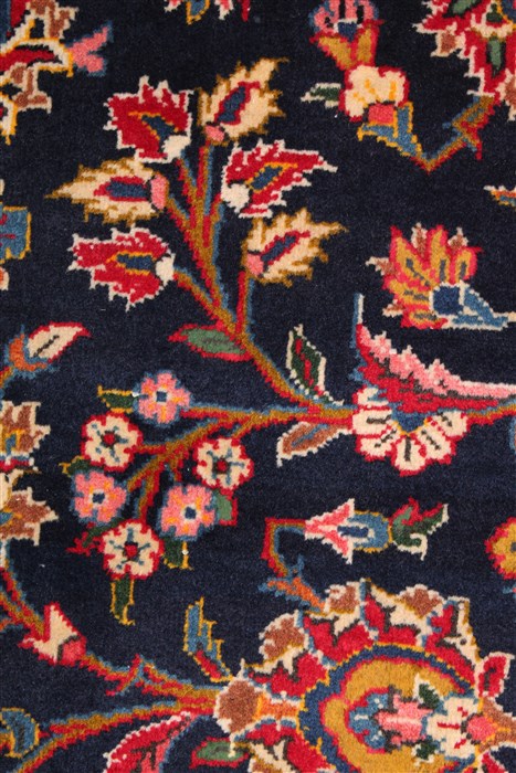 Kashan Blue Hand Knotted 108 X 156 Area Rug 400-17235 Image 14
