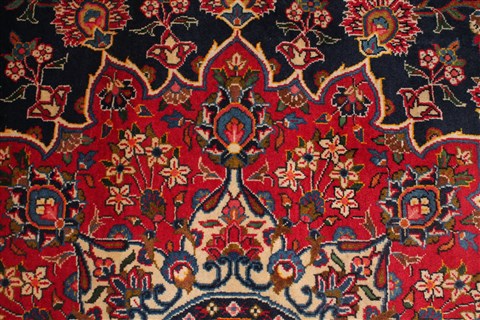 Kashan Blue Hand Knotted 108 X 156 Area Rug 400-17235 Image 16