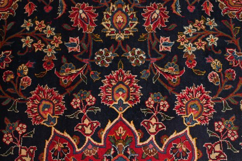 Kashan Blue Hand Knotted 108 X 156 Area Rug 400-17235 Image 17