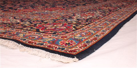 Kashan Blue Hand Knotted 108 X 156 Area Rug 400-17235 Image 20