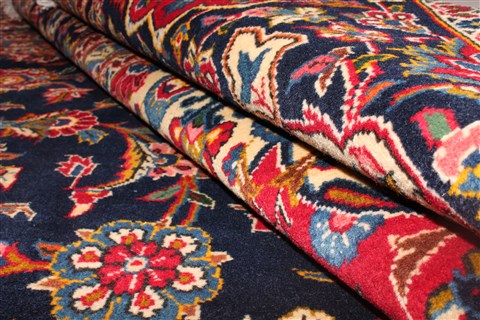Kashan Blue Hand Knotted 108 X 156 Area Rug 400-17235 Image 21