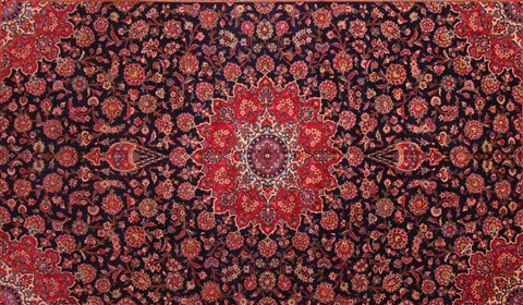 Kashan Blue Hand Knotted 108 X 156 Area Rug 400-17235 Image 24