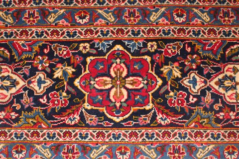 Kashan Blue Hand Knotted 108 X 156 Area Rug 400-17235 Image 3