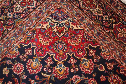 Kashan Blue Hand Knotted 108 X 156 Area Rug 400-17235 Image 5