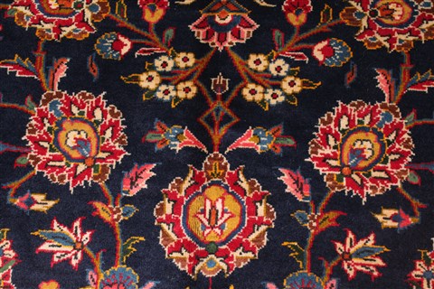 Kashan Blue Hand Knotted 108 X 156 Area Rug 400-17235 Image 7