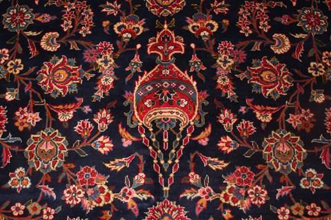 Kashan Blue Hand Knotted 108 X 156 Area Rug 400-17235 Image 8