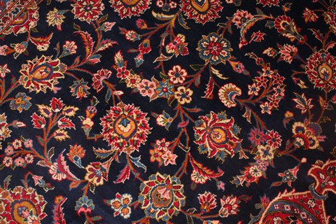 Kashan Blue Hand Knotted 108 X 156 Area Rug 400-17235 Image 9