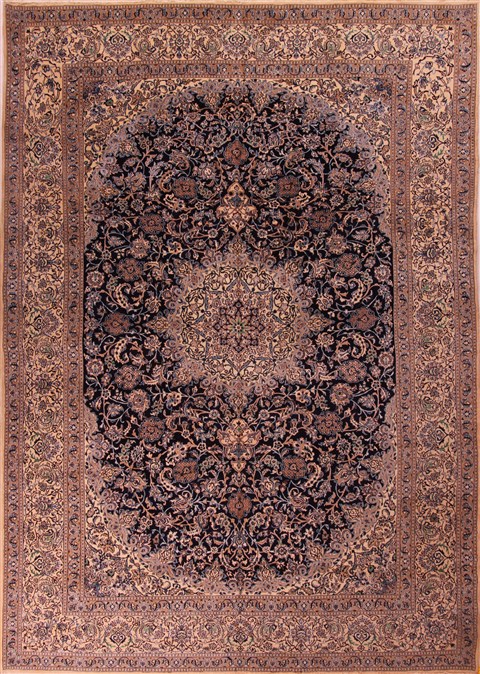 Nain Blue Hand Knotted 114 X 1510  Area Rug 400-17236 Image 0