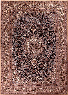 Persian Nain Blue Rectangle 11x16 ft Wool Carpet 17236