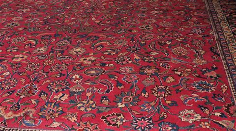 Mashad Red Hand Knotted 911 X 124 Area Rug 400-17238 Image 6