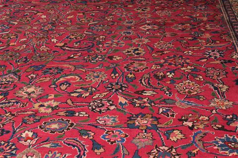 Mashad Red Hand Knotted 911 X 124 Area Rug 400-17238 Image 7