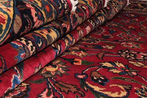 Mashad Red Hand Knotted 911 X 124 Area Rug 400-17238 Image 9