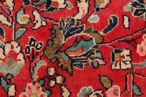 Mahal Red Hand Knotted 101 X 138 Area Rug 400-17239 Image 10