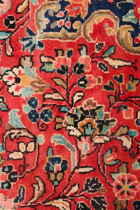 Mahal Red Hand Knotted 101 X 138 Area Rug 400-17239 Image 12