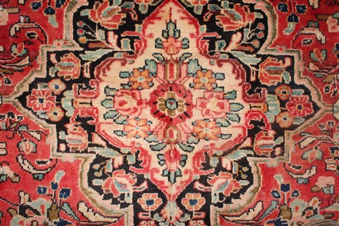 Mahal Red Hand Knotted 101 X 138 Area Rug 400-17239 Image 18
