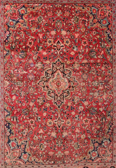 Mahal Red Hand Knotted 101 X 138 Area Rug 400-17239 Image 19