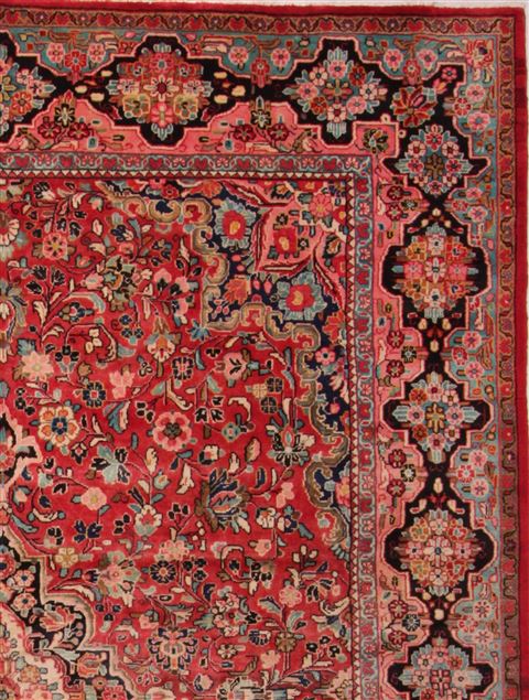 Mahal Red Hand Knotted 101 X 138 Area Rug 400-17239 Image 1