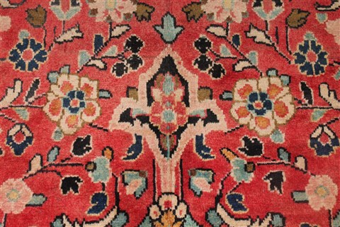 Mahal Red Hand Knotted 101 X 138 Area Rug 400-17239 Image 8