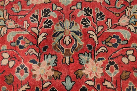 Mahal Red Hand Knotted 101 X 138 Area Rug 400-17239 Image 9