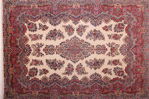 Kerman White Hand Knotted 911 X 144 Area Rug 400-17240 Image 2