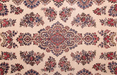 Kerman White Hand Knotted 911 X 144 Area Rug 400-17240 Image 4