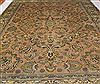 Tabriz Orange Hand Knotted 100 X 128 Area Rug 400-17241 Thumb 17