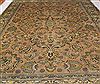 Tabriz Orange Hand Knotted 100 X 128  Area Rug 400-17241 Thumb 17