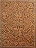 Tabriz Orange Hand Knotted 100 X 128 Area Rug 400-17241 Thumb 4