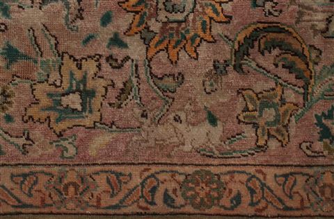 Tabriz Purple Hand Knotted 96 X 131 Area Rug 400-17243 Image 14