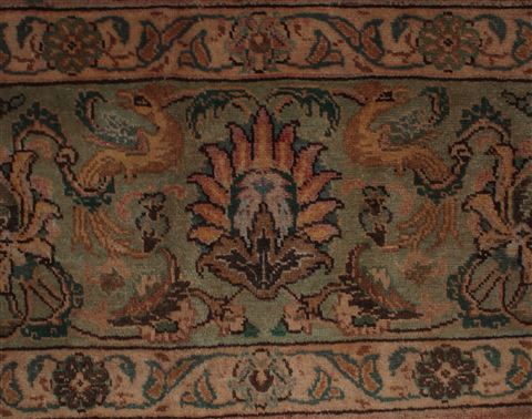 Tabriz Purple Hand Knotted 96 X 131 Area Rug 400-17243 Image 1