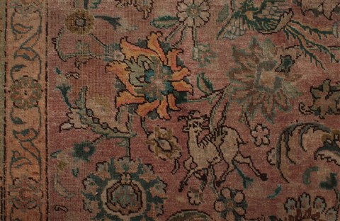 Tabriz Purple Hand Knotted 96 X 131 Area Rug 400-17243 Image 22