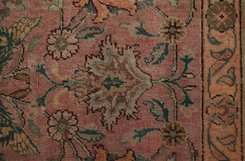 Tabriz Purple Hand Knotted 96 X 131 Area Rug 400-17243 Image 23