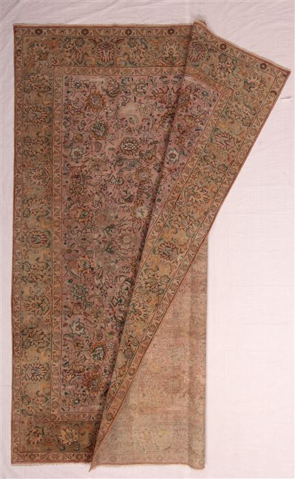 Tabriz Purple Hand Knotted 96 X 131 Area Rug 400-17243 Image 9