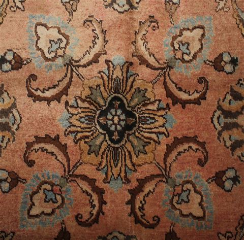 Tabriz Purple Square Hand Knotted 109 X 126 Area Rug 400-17245 Image 13