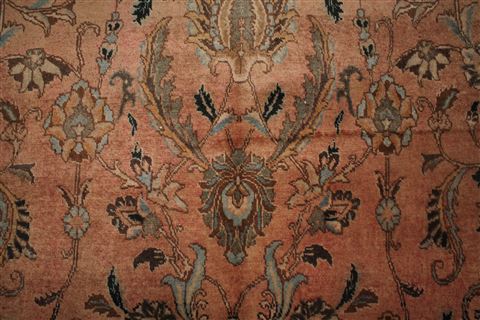 Tabriz Purple Square Hand Knotted 109 X 126 Area Rug 400-17245 Image 14