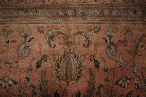 Tabriz Purple Square Hand Knotted 109 X 126 Area Rug 400-17245 Image 15