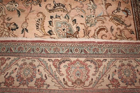 Tabriz Purple Square Hand Knotted 109 X 126 Area Rug 400-17245 Image 20