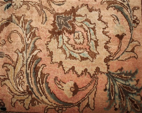 Tabriz Purple Square Hand Knotted 109 X 126 Area Rug 400-17245 Image 22