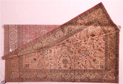Tabriz Purple Square Hand Knotted 109 X 126 Area Rug 400-17245 Image 4