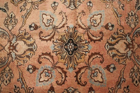 Tabriz Purple Square Hand Knotted 109 X 126 Area Rug 400-17245 Image 5
