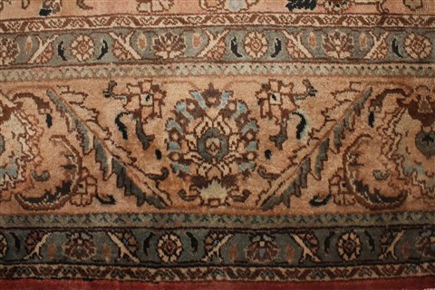 Tabriz Purple Square Hand Knotted 109 X 126 Area Rug 400-17245 Image 6