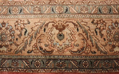 Tabriz Purple Square Hand Knotted 109 X 126 Area Rug 400-17245 Image 7