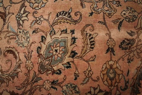 Tabriz Purple Square Hand Knotted 109 X 126 Area Rug 400-17245 Image 9