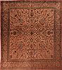 Tabriz Purple Square Hand Knotted 109 X 126 Area Rug 400-17245 Thumb 0